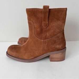 NEW Seychelles Cozy Cinnamon Suede Western Inspired Women's Bootie, Sz 8.5